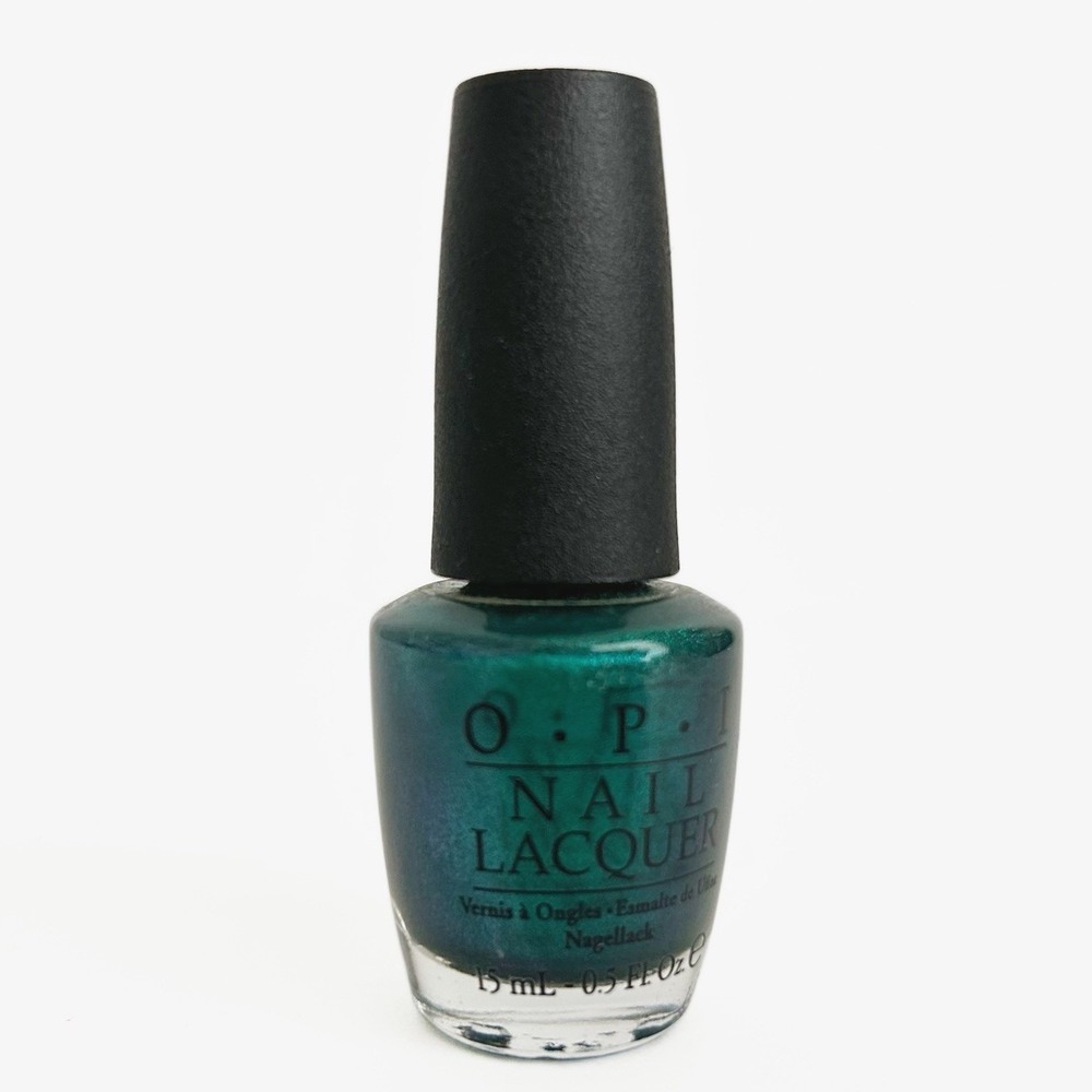 HTF Retired OPI Skip The Gift Wrap Green Iridescent Nail Polish 0.5 Fl Oz